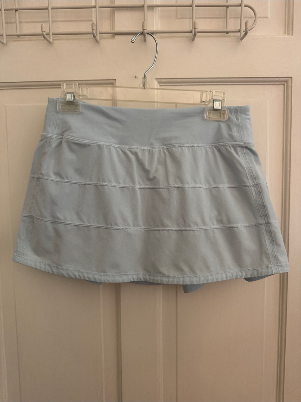 lululemon pace rival pale blue active skirt